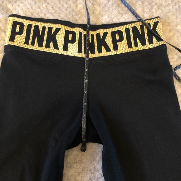 VS PINK Black and Gold Studded Leggings - Picture 6 of 10